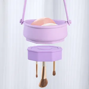 Silicone Makeup Brush Cleaner Mat And Drying Rack Multifunctional Cosmetic Sponge Washing Bowl Beauty Tool