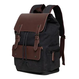 Vintage Canvas Backpack For Men Women Casual Travel School Bookbag Large Capacity Durable Laptop Daypack