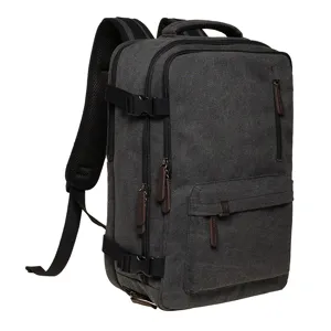 Casual Canvas Backpack Large Capacity Travel Business School Bookbag Unisex Laptop Backpack Durable Daily Daypack