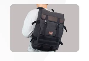 Zaino in tela di grande capacità resistente vintage viaggio tempo libero per uomo e donna quotidiano