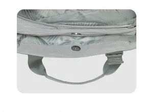 Detailed view of women casual tote shoulder bag interior structure and hardware components.