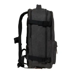 Casual canvas backpack for outdoor travel, large capacity school bag for men and women.