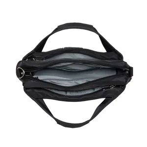 Women's nylon multi-compartment crossbody shoulder bag large capacity top handle tote.