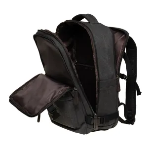Canvas backpack for men and women, outdoor large capacity school bag, casual daily travel.