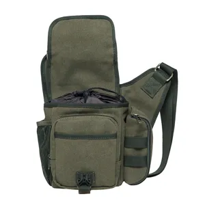 Tactical canvas crossbody bag military messenger bag for outdoor sports multi pocket.