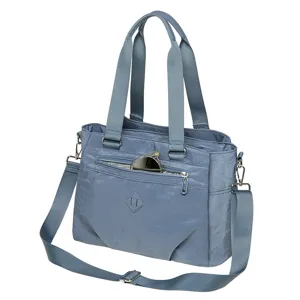 Women Fashion Casual Tote Bag Pleated Cotton Blend Shoulder Bag Daily Travel Outdoor Crossbody Handbag