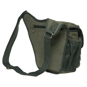 Tactical retro canvas crossbody bag, durable multi-functional single shoulder outdoor bag.