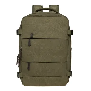 Large capacity canvas business backpack for daily commuting, school and casual travel.