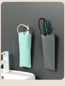 Custodia resistente al calore in silicone per piastra per capelli e arricciacapelli.