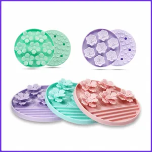 Silicone Pet Slow Feeder Mat Anti Choking Slow Eating Food Bowl Pad With Suction Cups For Dogs And Cats Pet Feeding Supplies