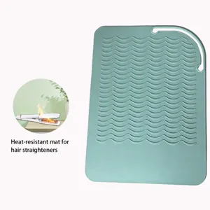Tappetino termico in silicone per piastra capelli ed arricciacapelli antiscivolo.
