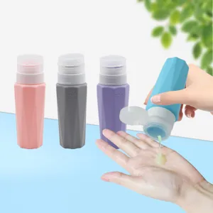 Flacon Distributeur de Voyage en Silicone Portable Anti-Fuite Ensemble de Contenants pour Shampooing Lotion Cosmétiques
