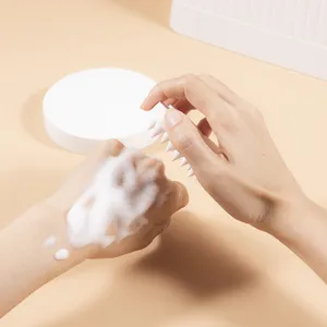 Brosse shampooing silicone massage cuir chevelu peigne souple lavage outil de soin capillaire