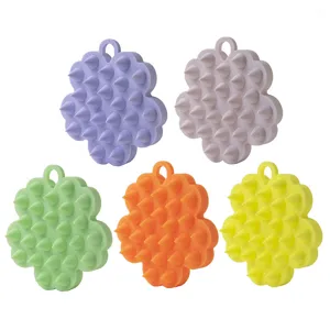 Brosse de massage du cuir chevelu en silicone lot de peignes de lavage de cheveux doux.