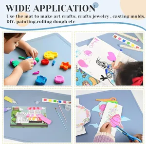 Silikon Bastelmatte für Kinder, hitzebeständig, leicht zu reinigen, ideal für DIY Malerei.