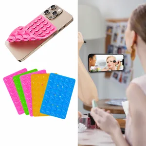 Double Sided Silicone Suction Cup Phone Holder Anti Slip Sticky Mat Portable Phone Mount Mobile Phone Pad For Car Home