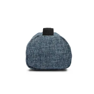 Blue canvas pencil pouch simple stationery bag minimalist phone bag for school girls