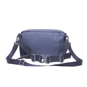 Men casual multi-functional waist bag outdoor shoulder messenger bag in grey style.