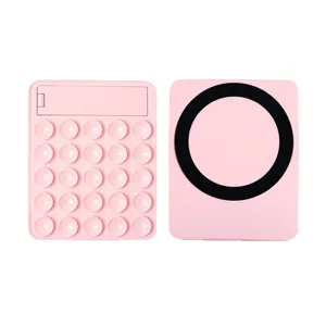 Rosa Silikon Magnet Handyhalterung mit 25 Saugnäpfen, stabile einseitige Halterung.