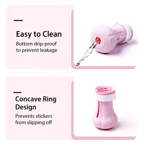 Silicone cat paw washer and bath boot for pet grooming, anti-scratch anti-bite cleaning tool.