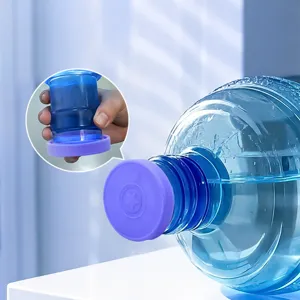 Universal bottled water cap reusable silicone sealing lid for water dispenser jug cover