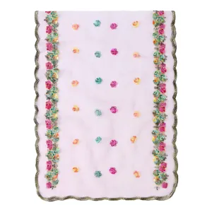 Spring embroidered women long scarf ethnic travel shawl breathable lightweight headscarf