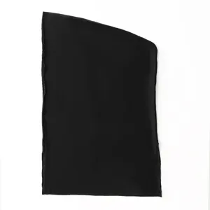Solid color black knitted headscarf turban, soft elastic hair wrap for women daily wear.