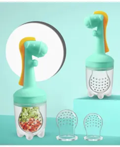 Baby silicone fruit food feeder teether pacifier for infant and toddler safe feeding tool