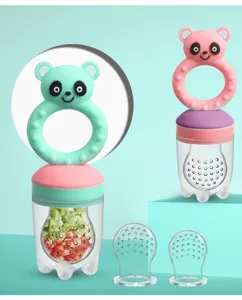 Baby fruit feeder silicone nibble bag pacifier fresh food teether toy detail view