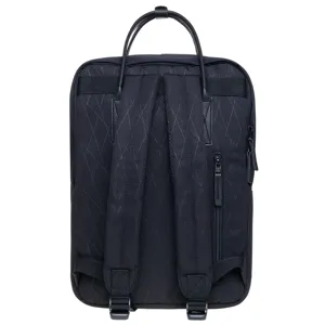 Solid color minimalist casual backpack for women, stylish school bag with handle and straps.