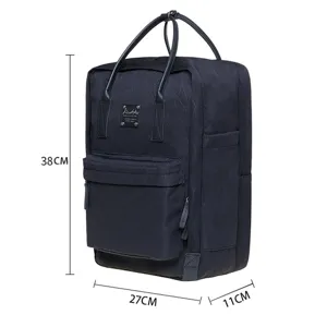 Solid color casual backpack for women, stylish minimalist school bag and outdoor daily daypack.