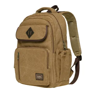 Retro Canvas Backpack Casual Travel Daypack Vintage School Bookbag For Men Women
