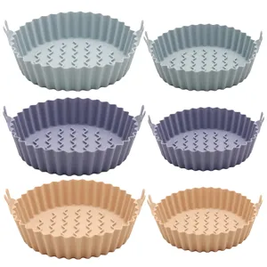 Paniers en Silicone pour Friteuse a Air Reutilisables Plaque de Cuisson Cuisine