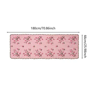 Écharpe longue florale brodée rose châle nylon élégant polyvalent pour femmes 180x66cm chic