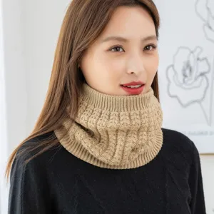 Winter Thickened Fleece Lined Neck Warmer Cable Knit Unisex Cold Weather Neck Gaiter Scarf Thermal Outdoor