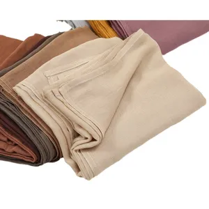 Solid color modal breathable scarf for women, lightweight soft daily hijab wrap.