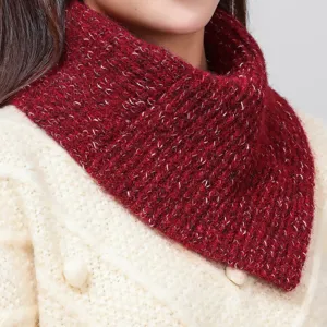 Women Winter Thickened Warm Knitted Neck Warmer Solid Color High Collar Scarf Snood Casual Thermal Neck Gaiter