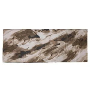 Women abstract printed cotton linen long scarf stylish casual shawl breathable neck wrap