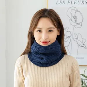 Dicker, kuscheliger Strick-Halswärmer mit Fleece für Damen und Herren, ideal im Winter.