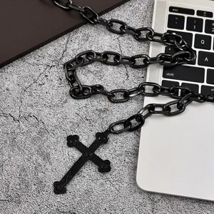 Punk Gothic Cross Chain Metal Pants Chain Hip Hop Waist Chain Unisex Fashion Jeans Chain Body Jewelry Accessory