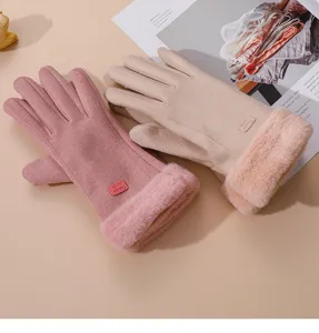 Dames winter warme touchscreen handschoenen dik gevoerd fleece winddicht outdoor