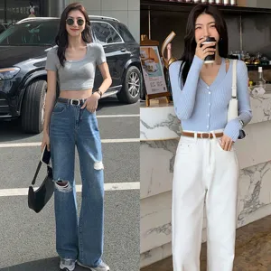 Donna cintura in vera pelle minimalista moda fibbia ad ardiglione jeans versatile stile