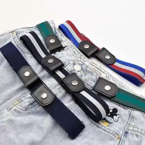 Women Invisible Elastic Belt No Buckle Stretch Waist Band Casual Adjustable Cinch Belt For Jeans Dress Fashion Accessories