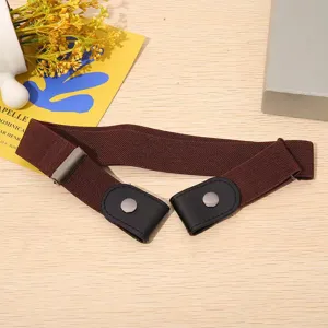 Invisible elastic belt for women, adjustable stretch lazy belt for jeans, comfortable fit detail.