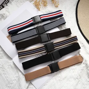 Elastic lazy waist belt for men and women, stylish stretch braided belt for jeans.