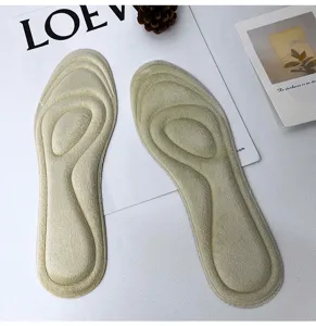 Winter dicke Plüsch Fleece Einlegesohlen Detail, atmungsaktiv schweißabsorbierend Massage Polster.
