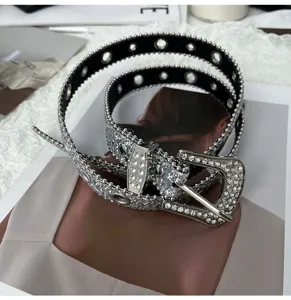 Strass Gürtel Damen glitzernde Kristall Gürtel Mode glänzend Dekoration Taillengürtel