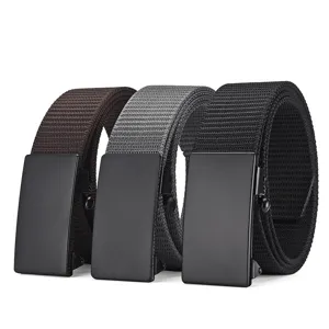 Heren Tactische Nylon Geweven Riem Casual Outdoor Militaire Training Broekriem Met Automatische Gesp Mode Tailleband