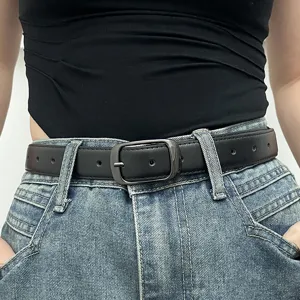 Women Casual PU Leather Belt Minimalist Fashion Pin Buckle Belt For Jeans Daily Outfits Women Accessories