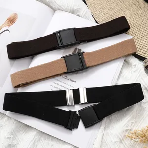 Cinturón elástico casual para hombres y mujeres, cinturón de lona ligero y práctico.